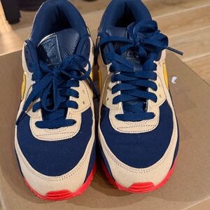 Nike Air Max Sneakers - Navy, Yellow, and Red